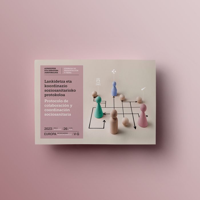 Diseño de programa para la jornada de presentación y firma del Protocolo de colaboración y coordinación sociosanitaria que suscriben Osakidetza, el Ayuntamiento de Vitoria-Gasteiz y la Diputación Foral de Álava.